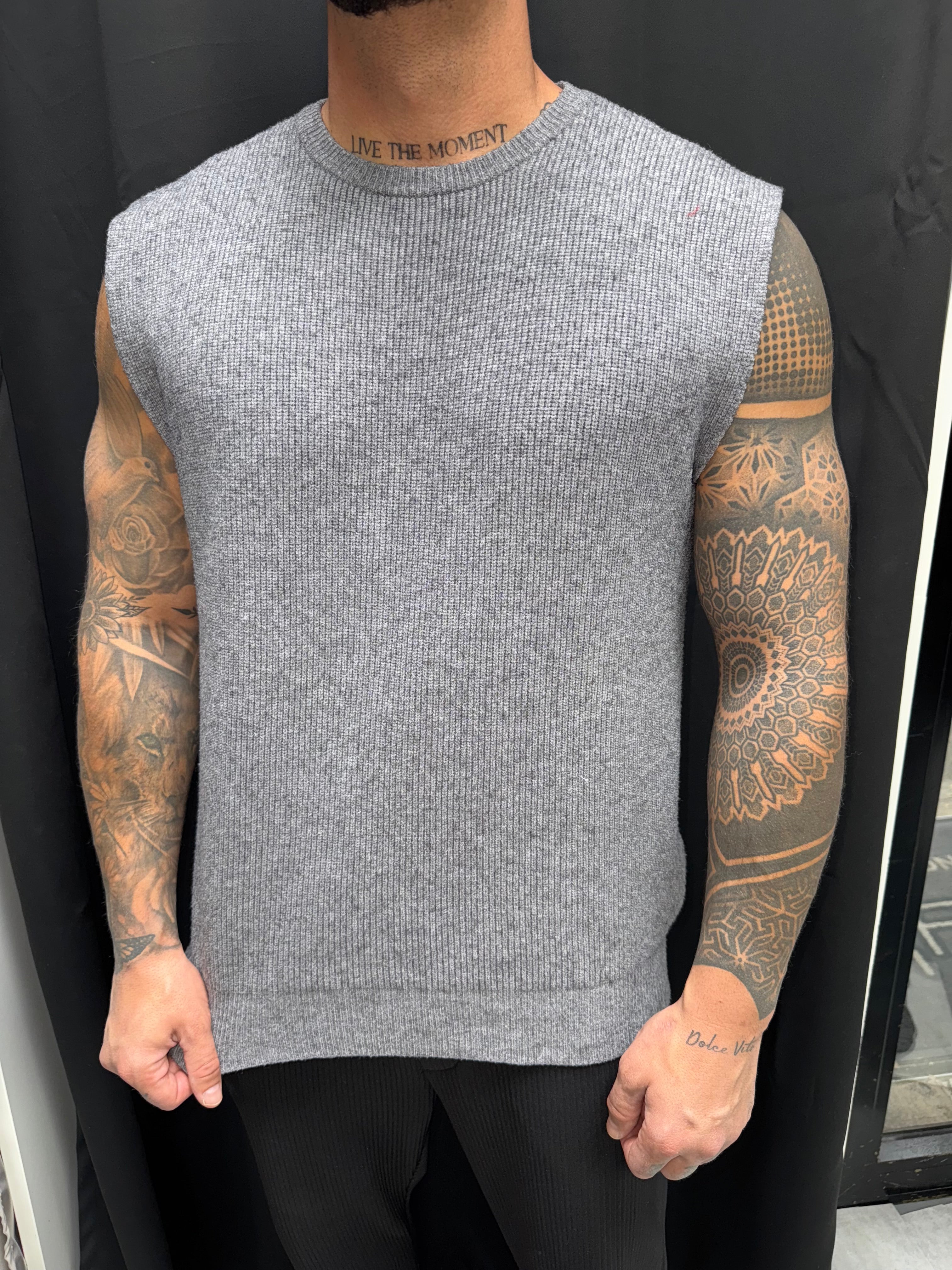 Pull Débardeur gris