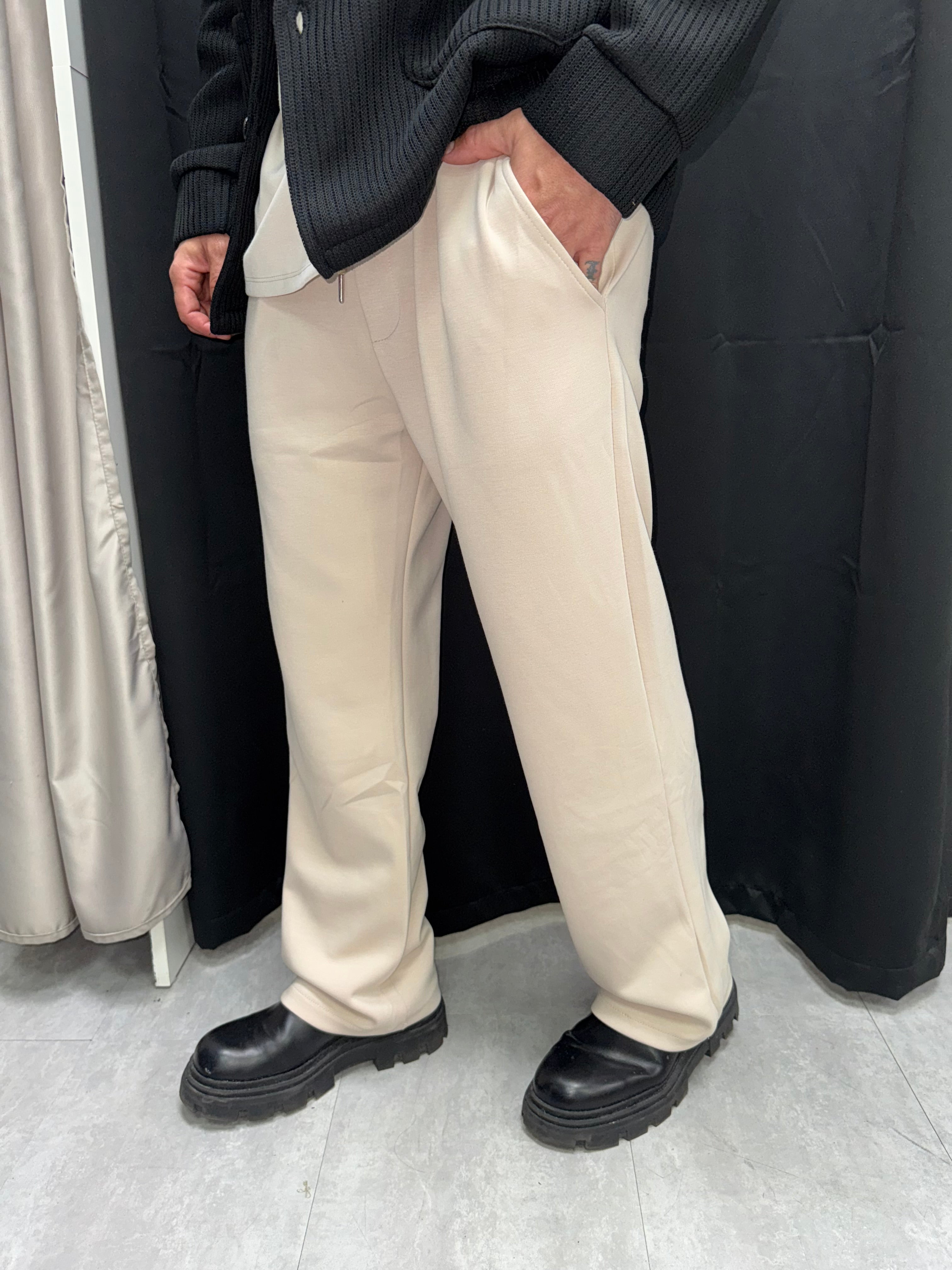 Pantalon fluide beige Tulum