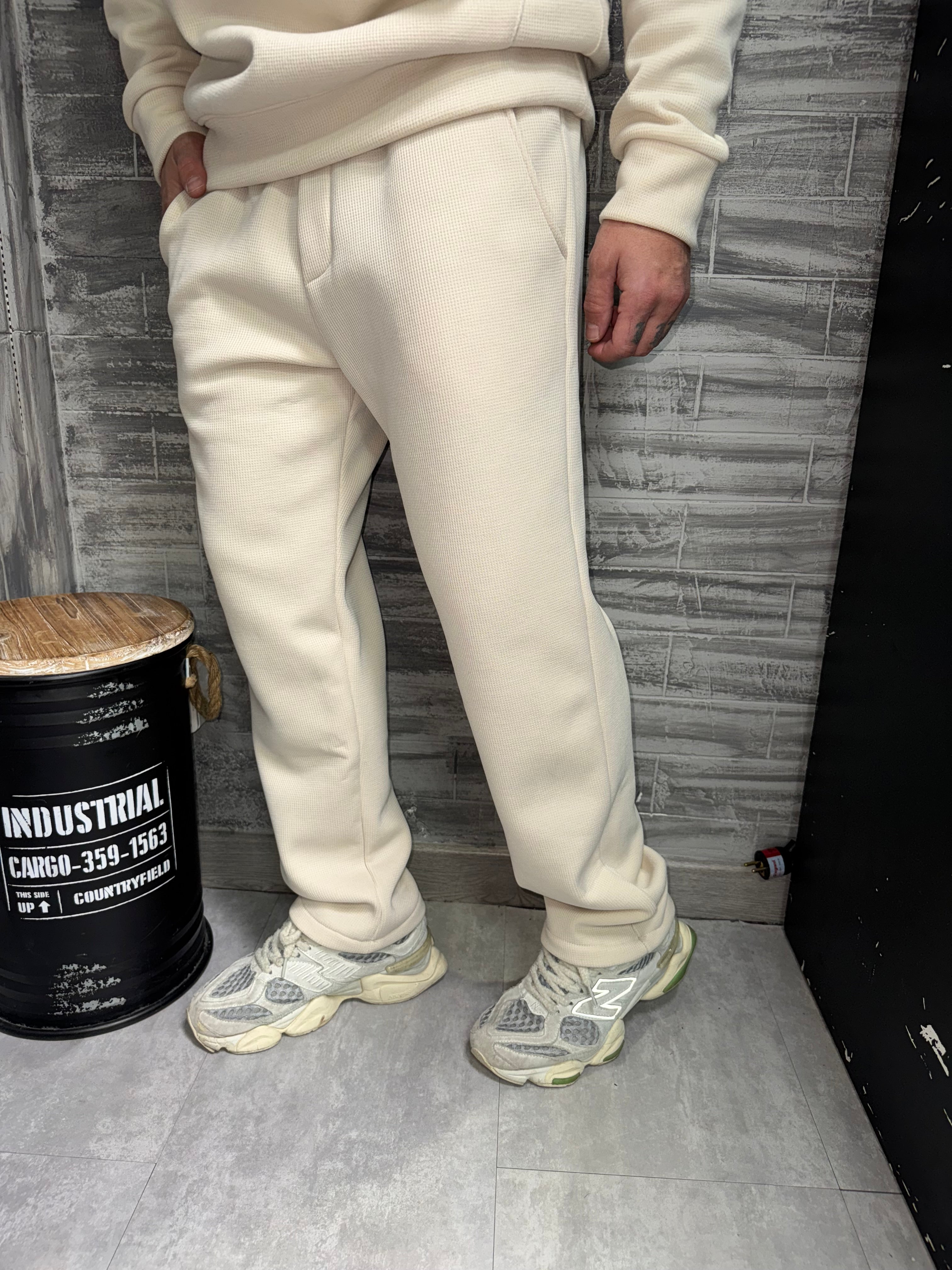 Pantalon jogg cosy beige