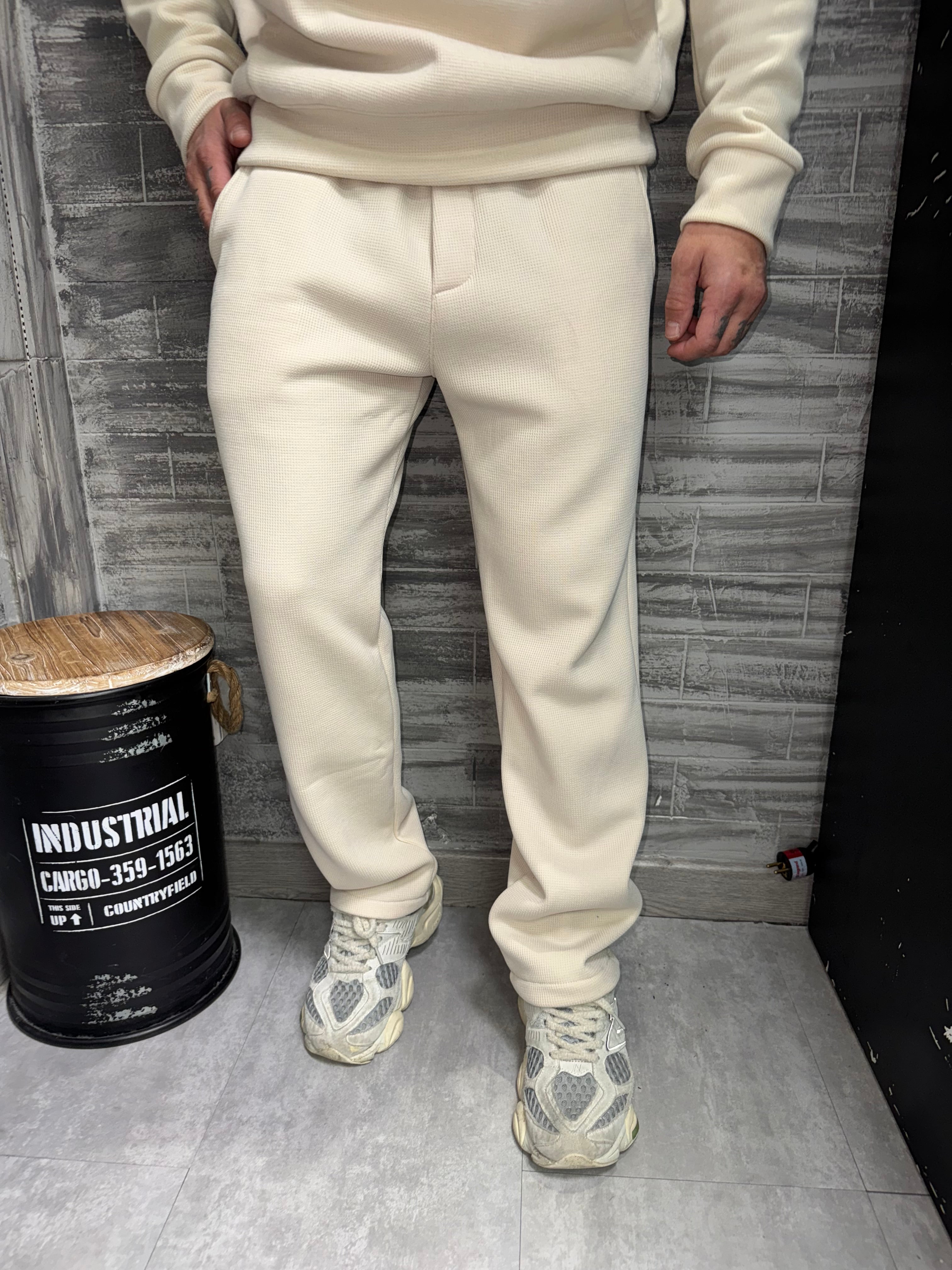 Pantalon jogg cosy beige