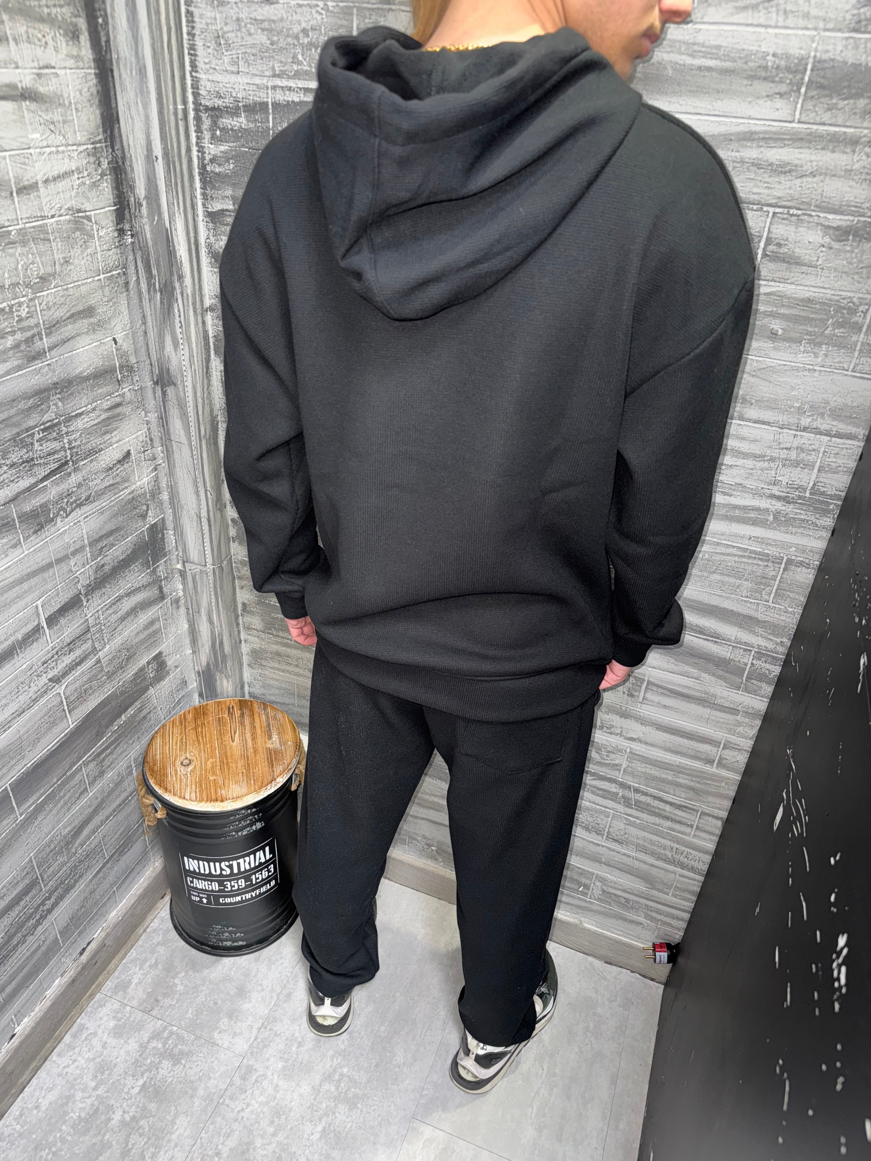 Sweat capuche cosy noir