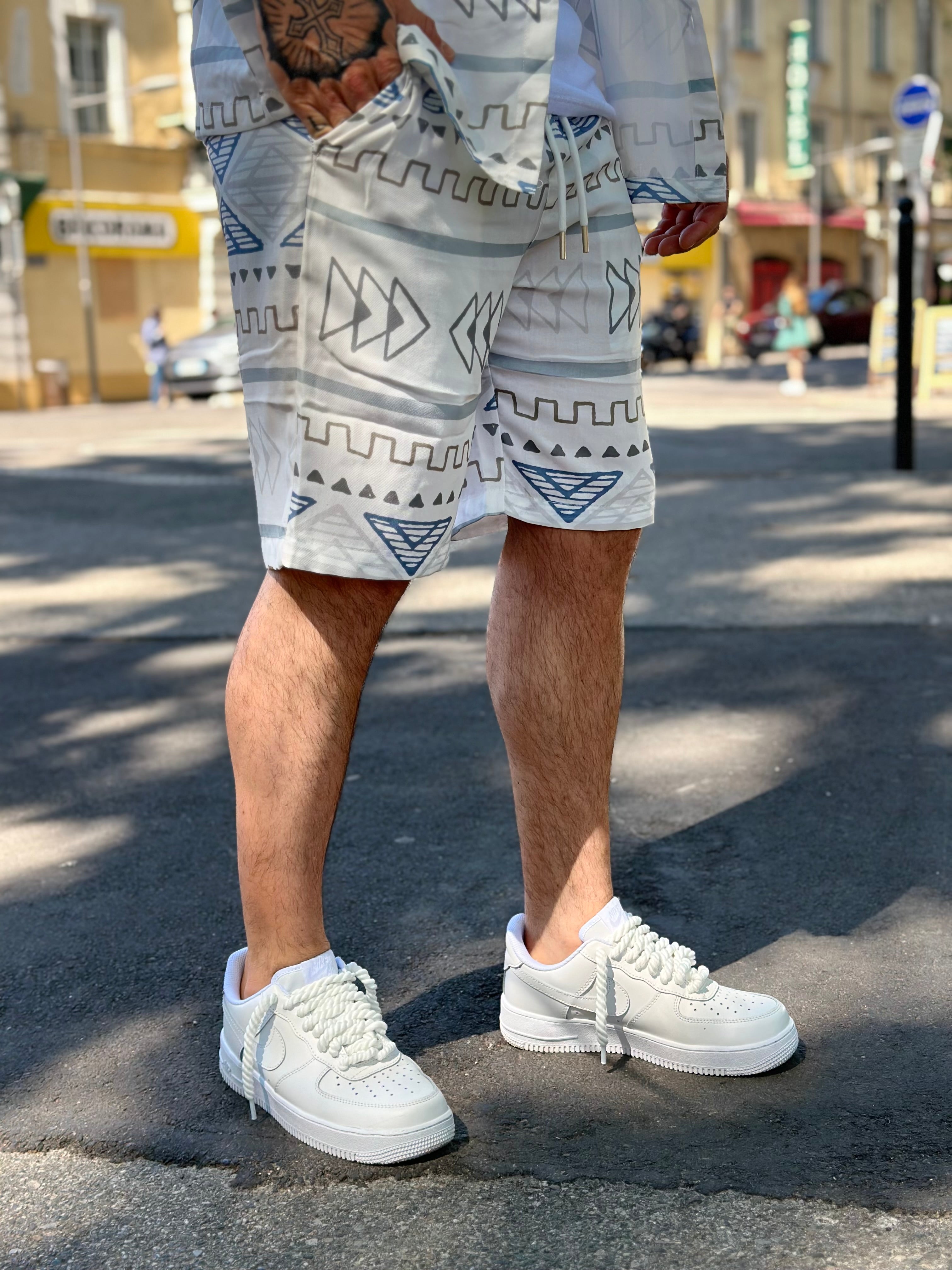 Ensemble Africa Blanc short + Chemise