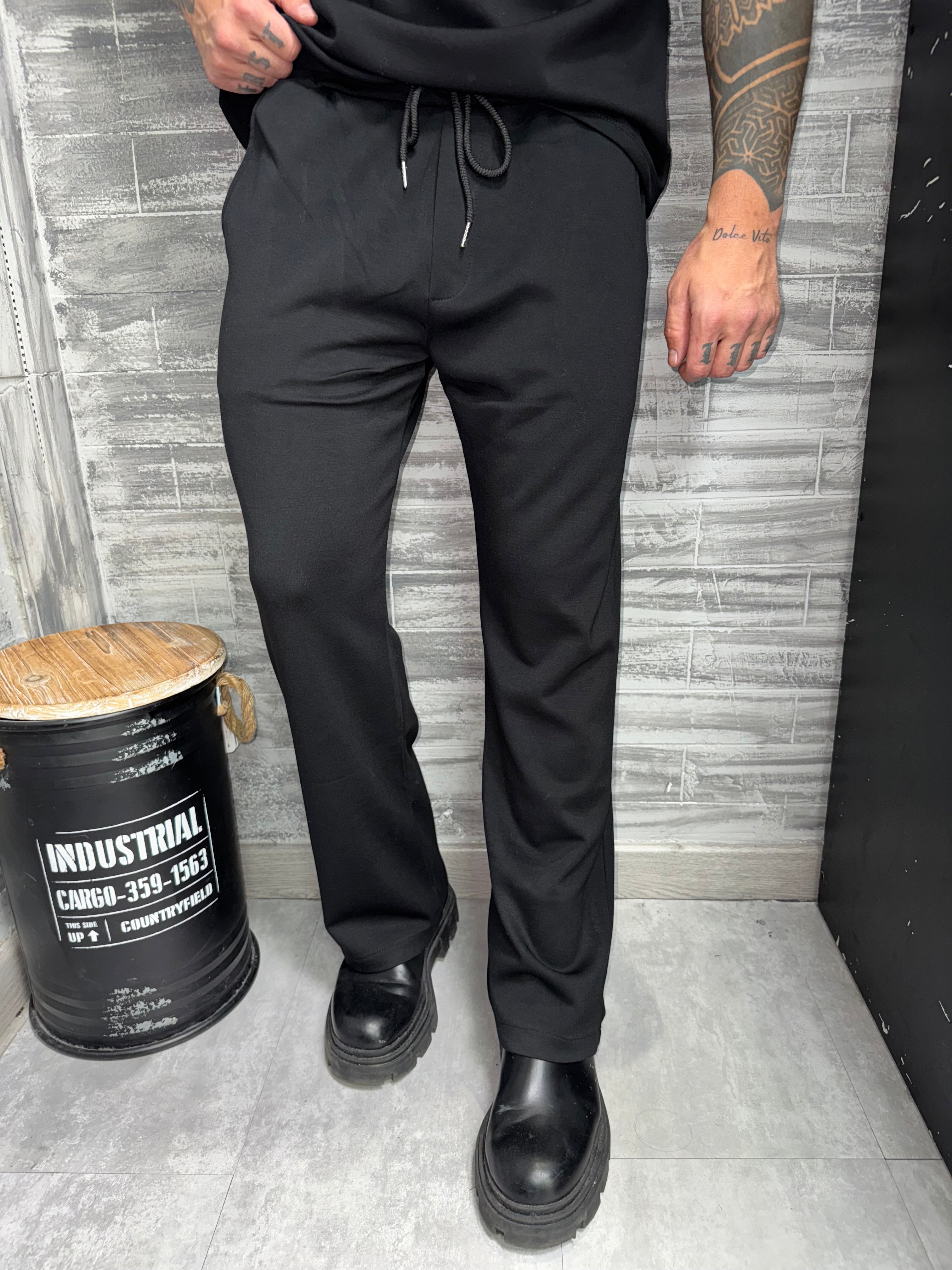 Pantalon fluide noir Tulum