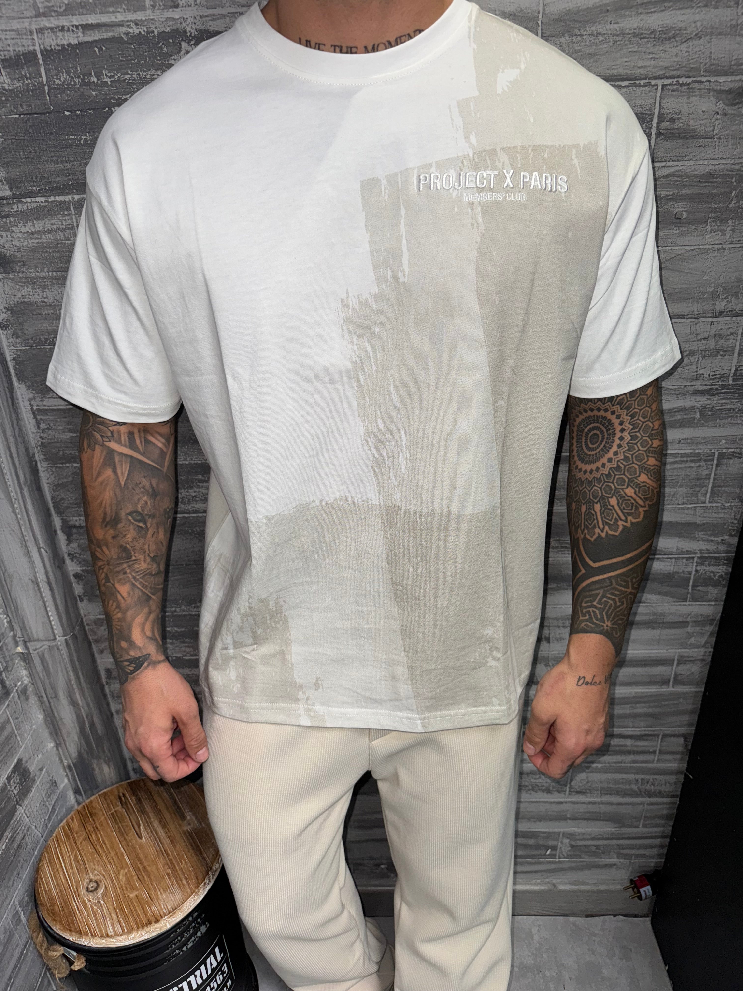 Project X Paris - T-shirt beige blanc