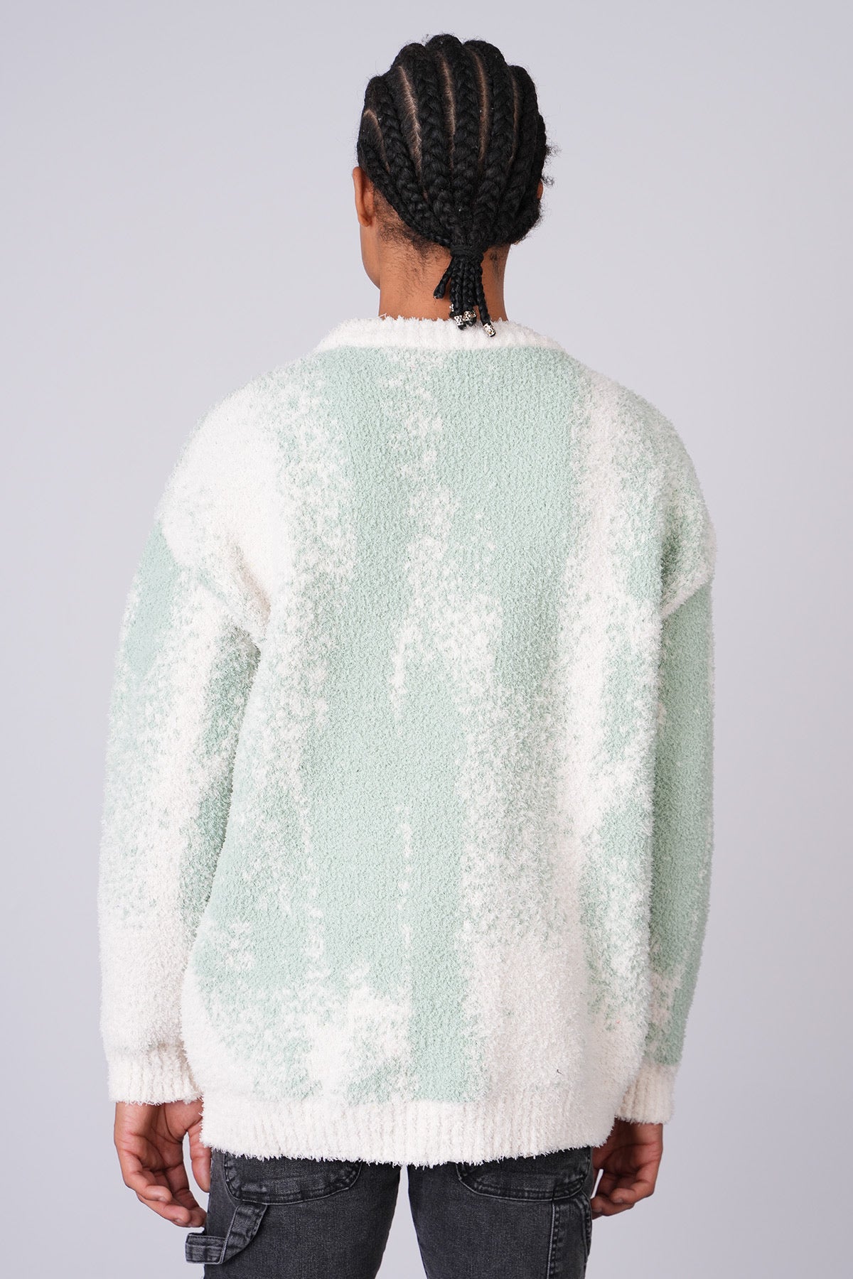 Pull fourré mint beige