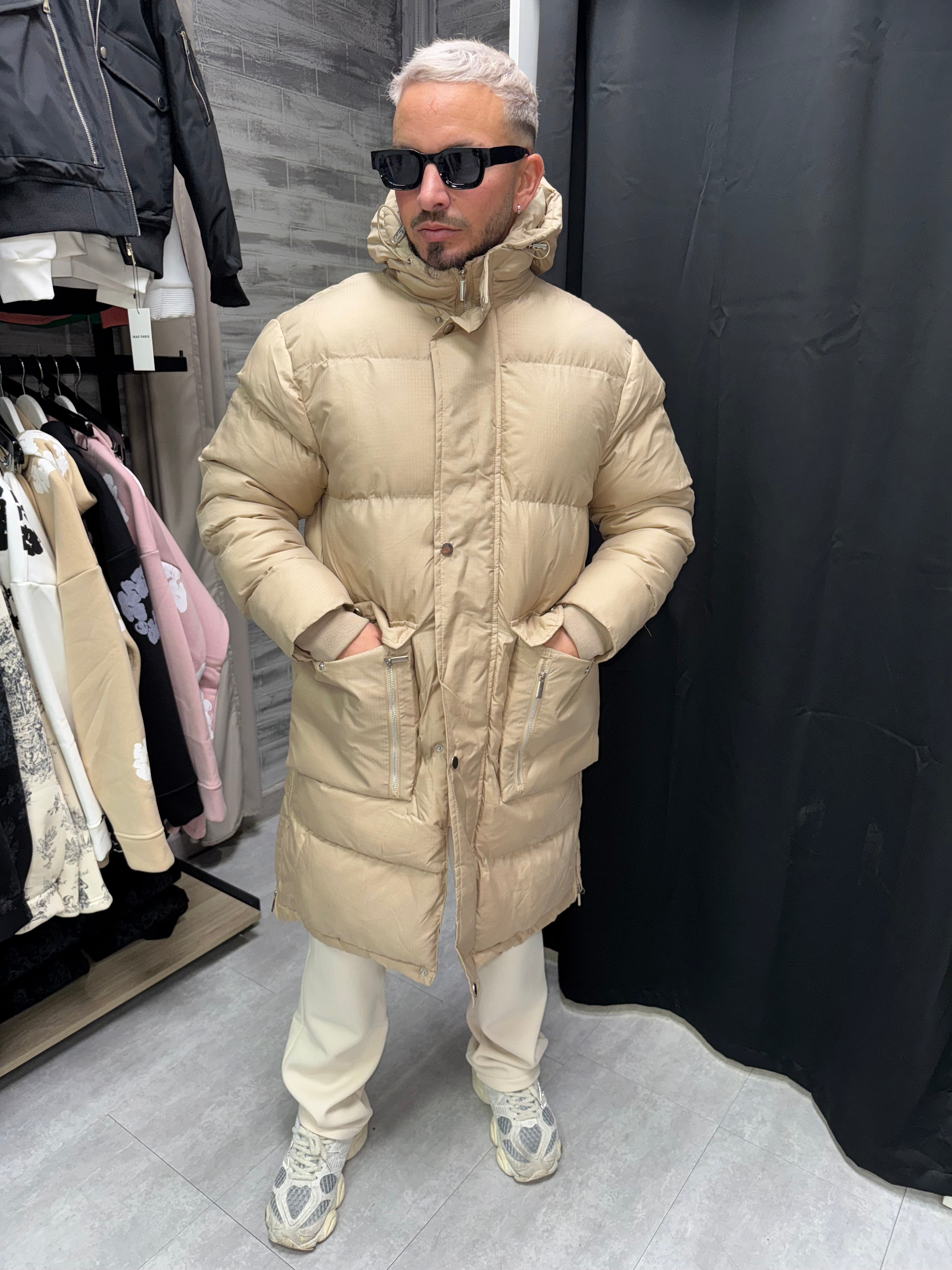 Parka Doudoune longue beige