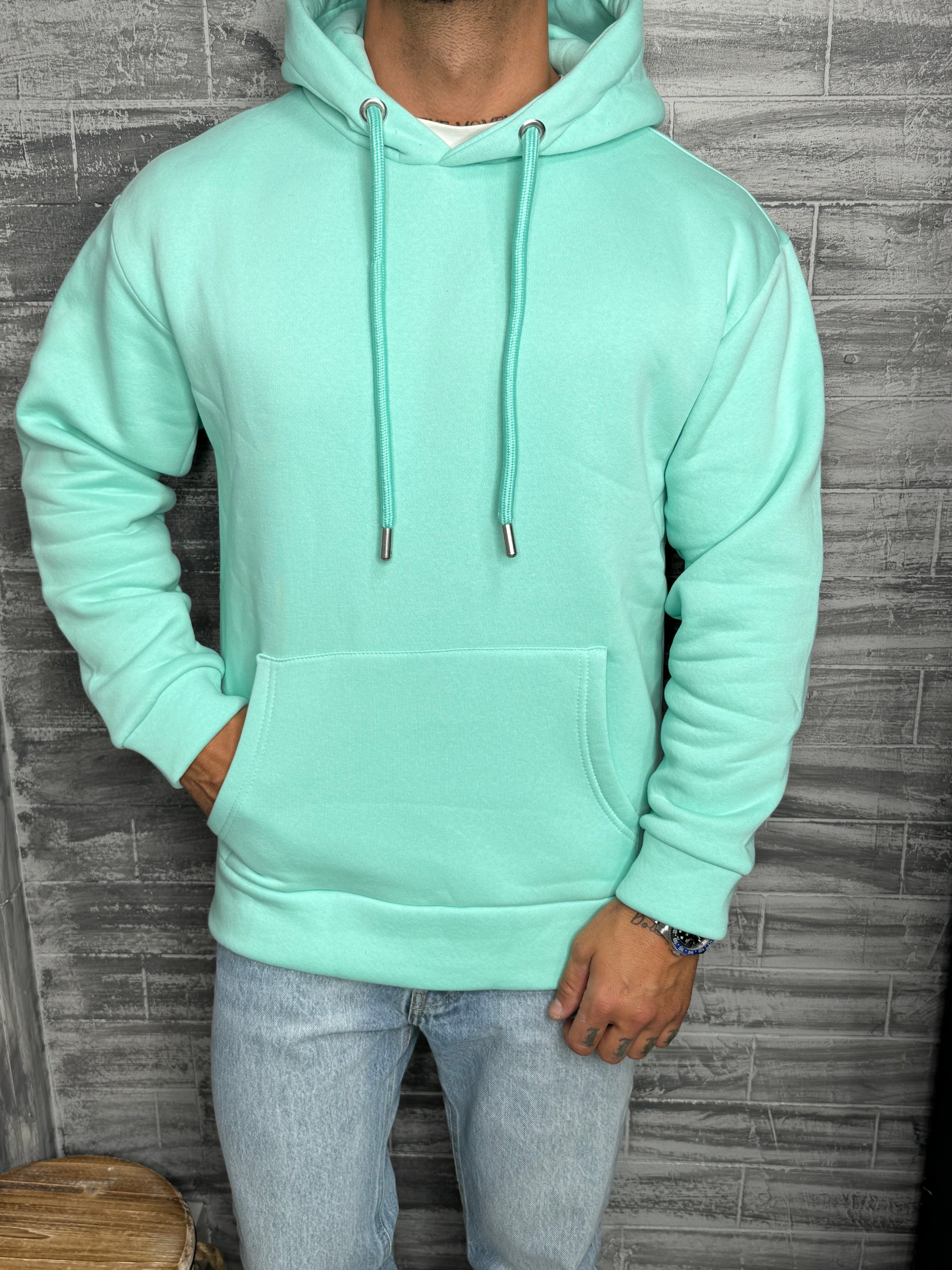 ADJ - Sweat capuche basic Mint