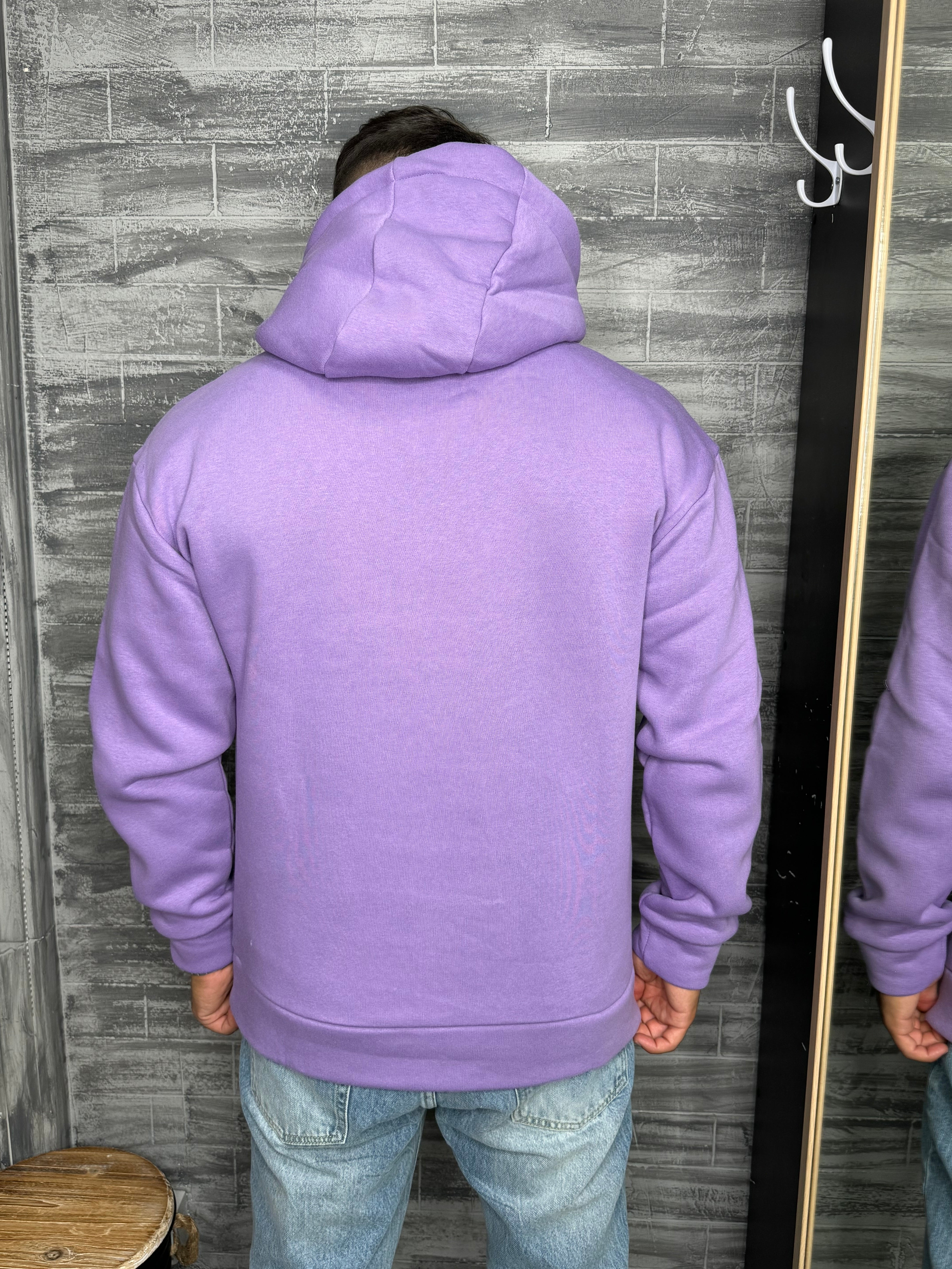 ADJ - Sweat capuche basic Violet