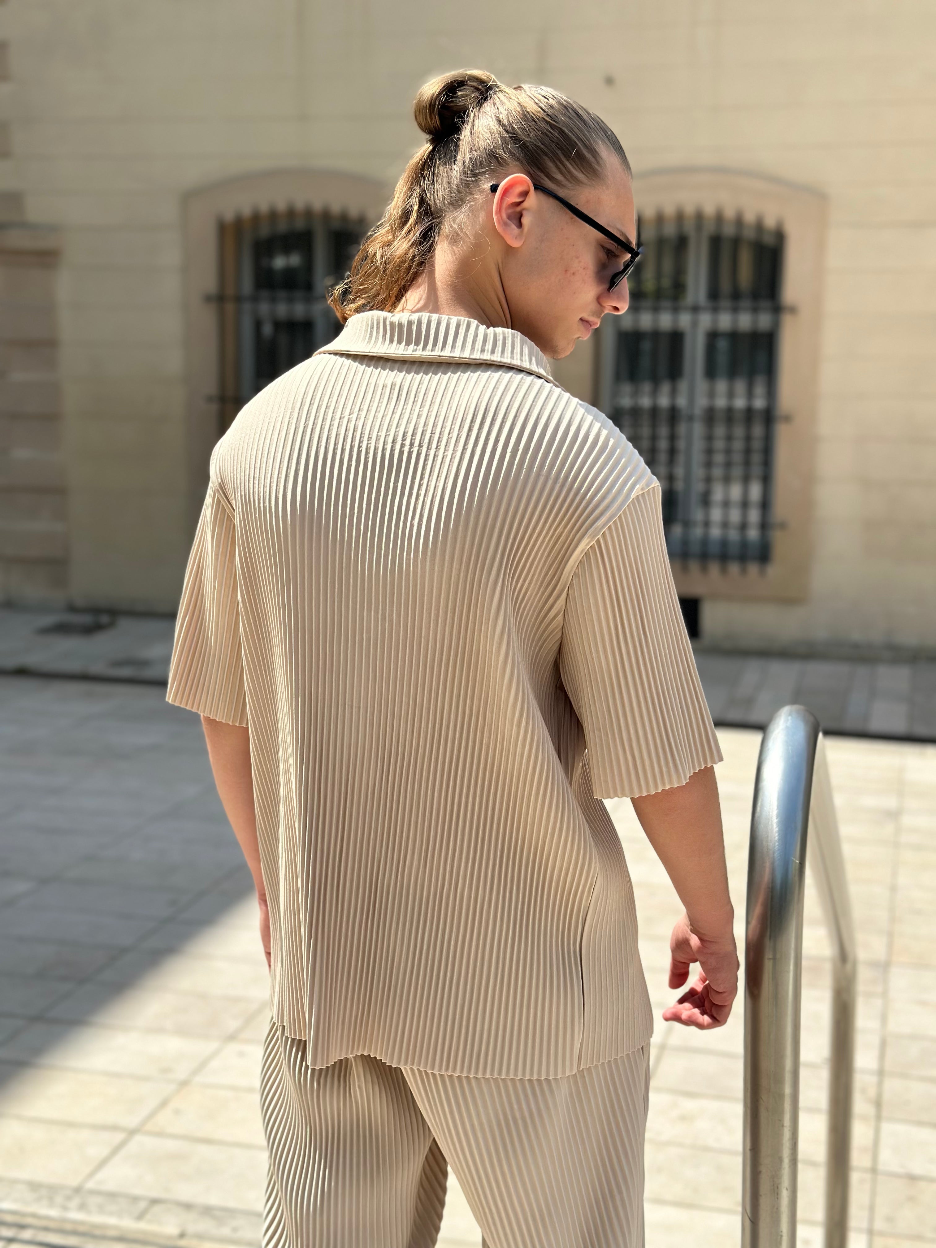 Ensemble Pablo Chemise pantalon oversize beige