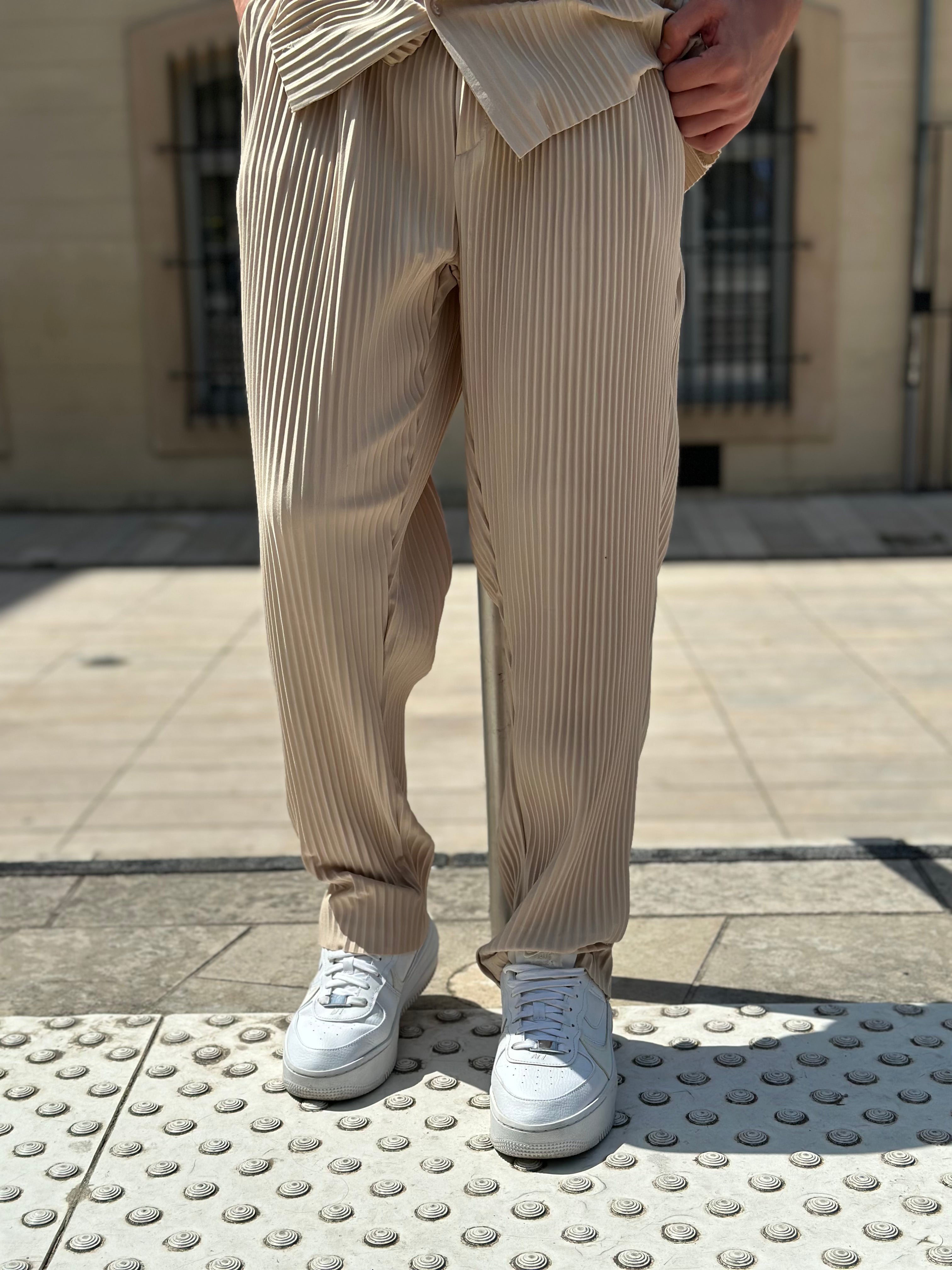 Ensemble Pablo Chemise pantalon oversize beige