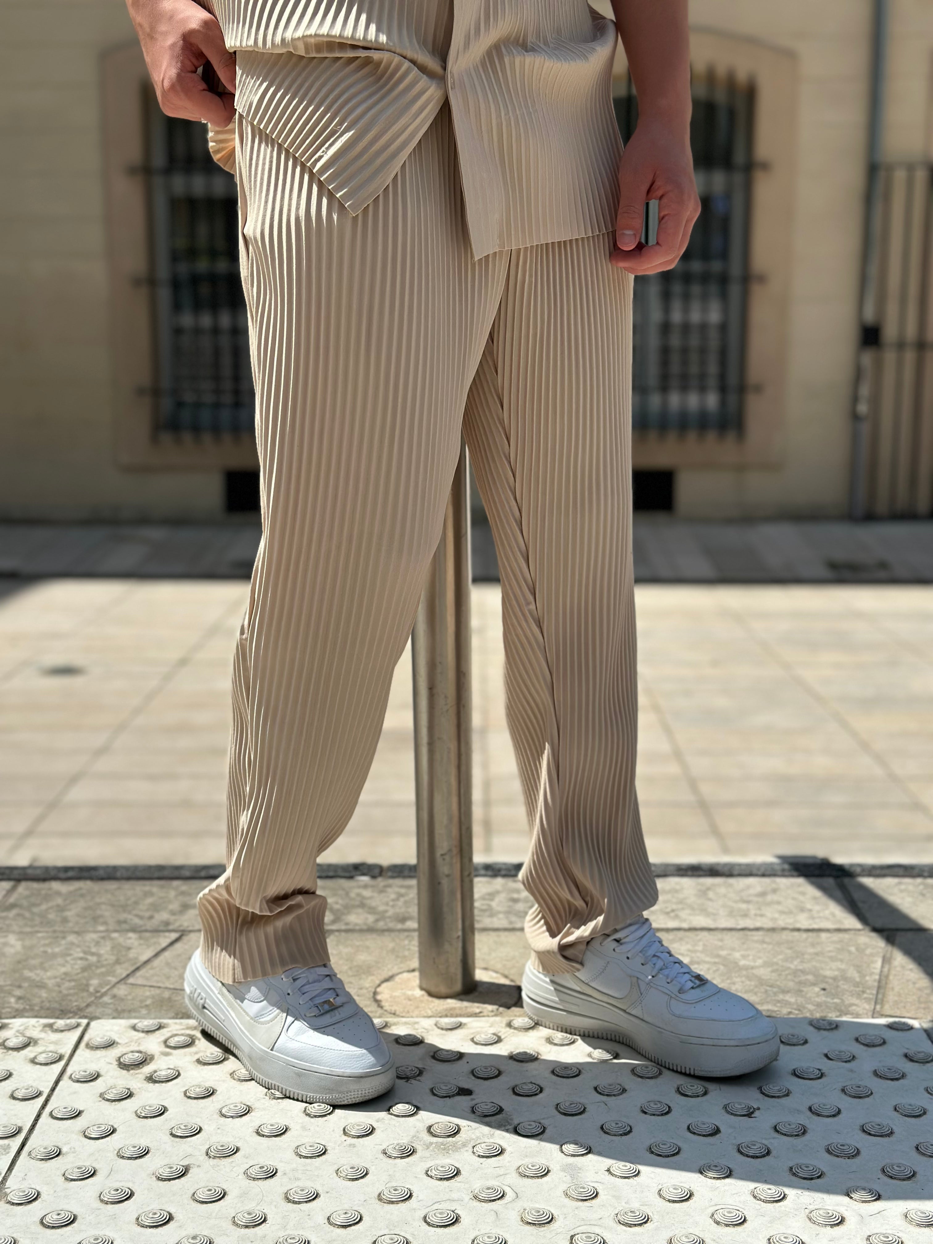 Ensemble Pablo Chemise pantalon oversize beige