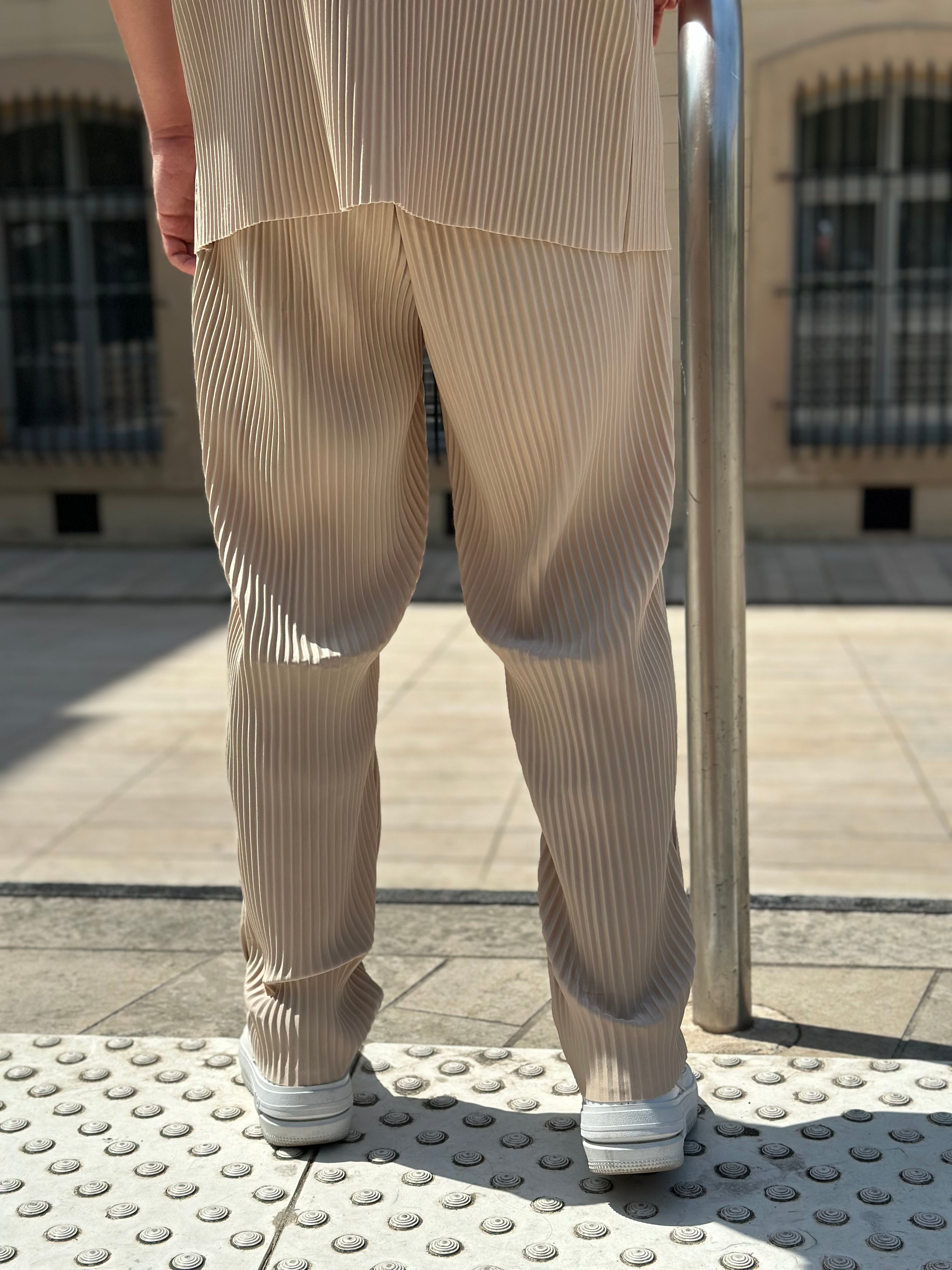 Ensemble Pablo Chemise pantalon oversize beige