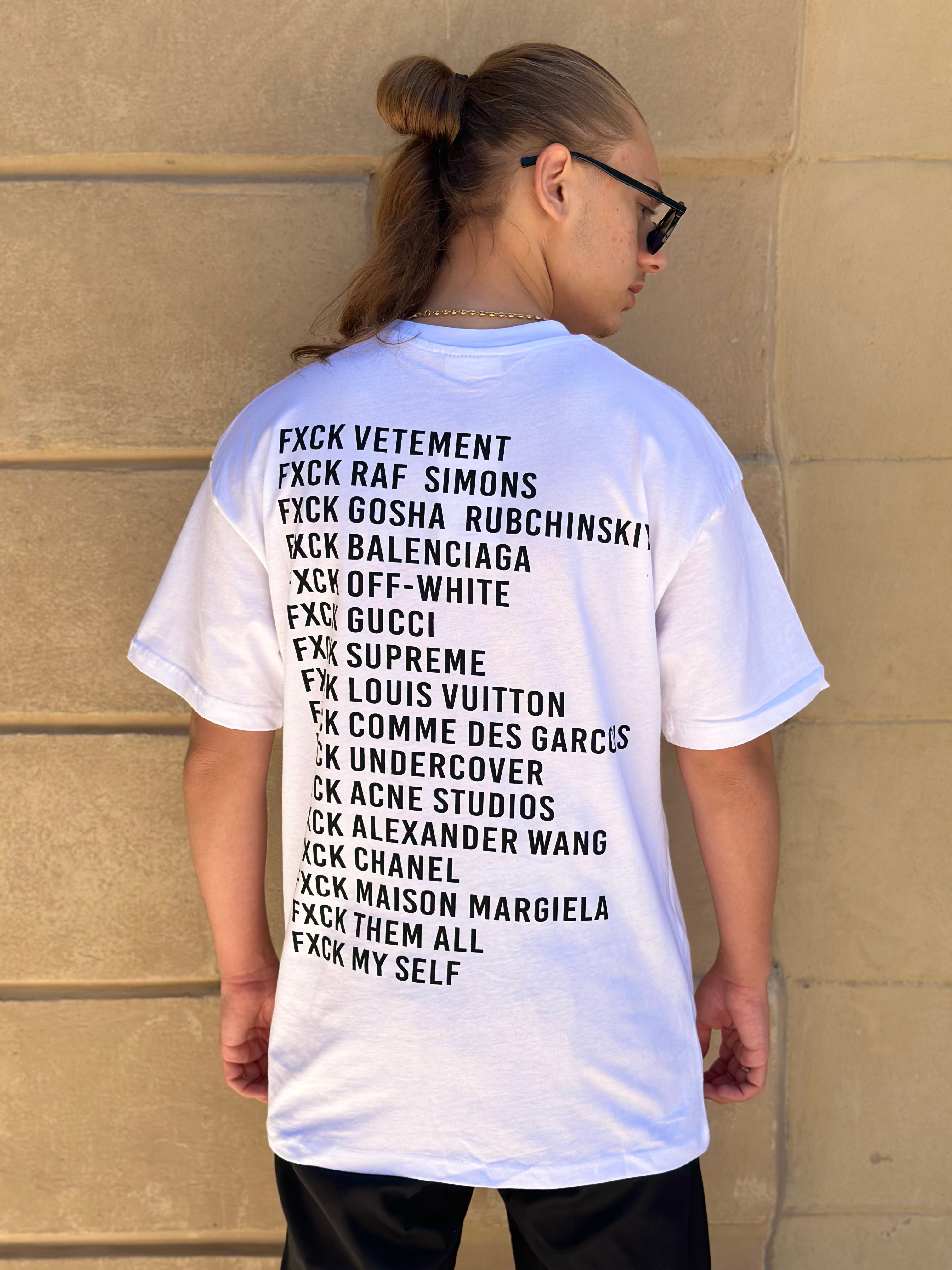 T-shirt Blanc Fuck les marques