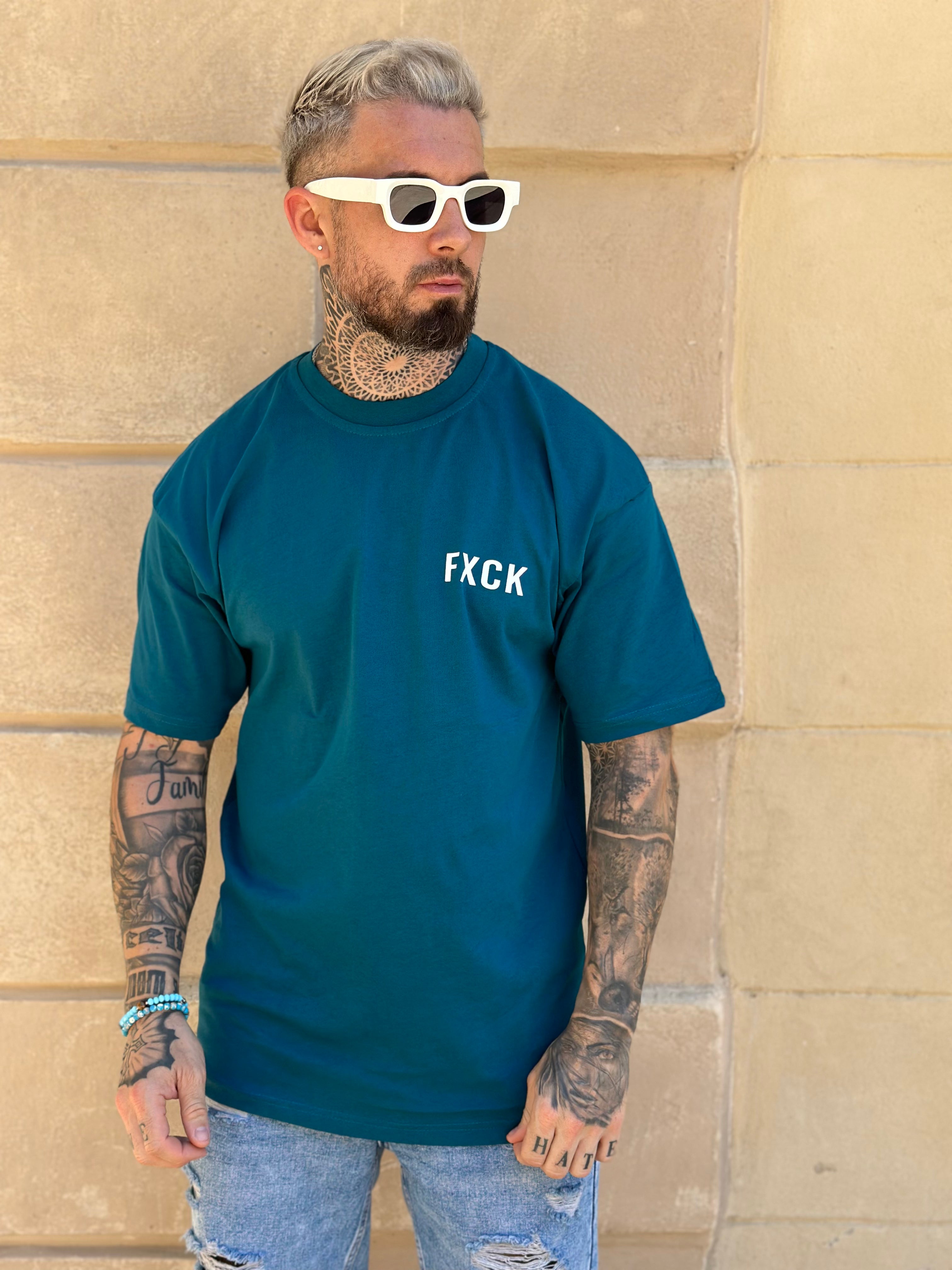 T-shirt Vert Cannard Fuck les marques