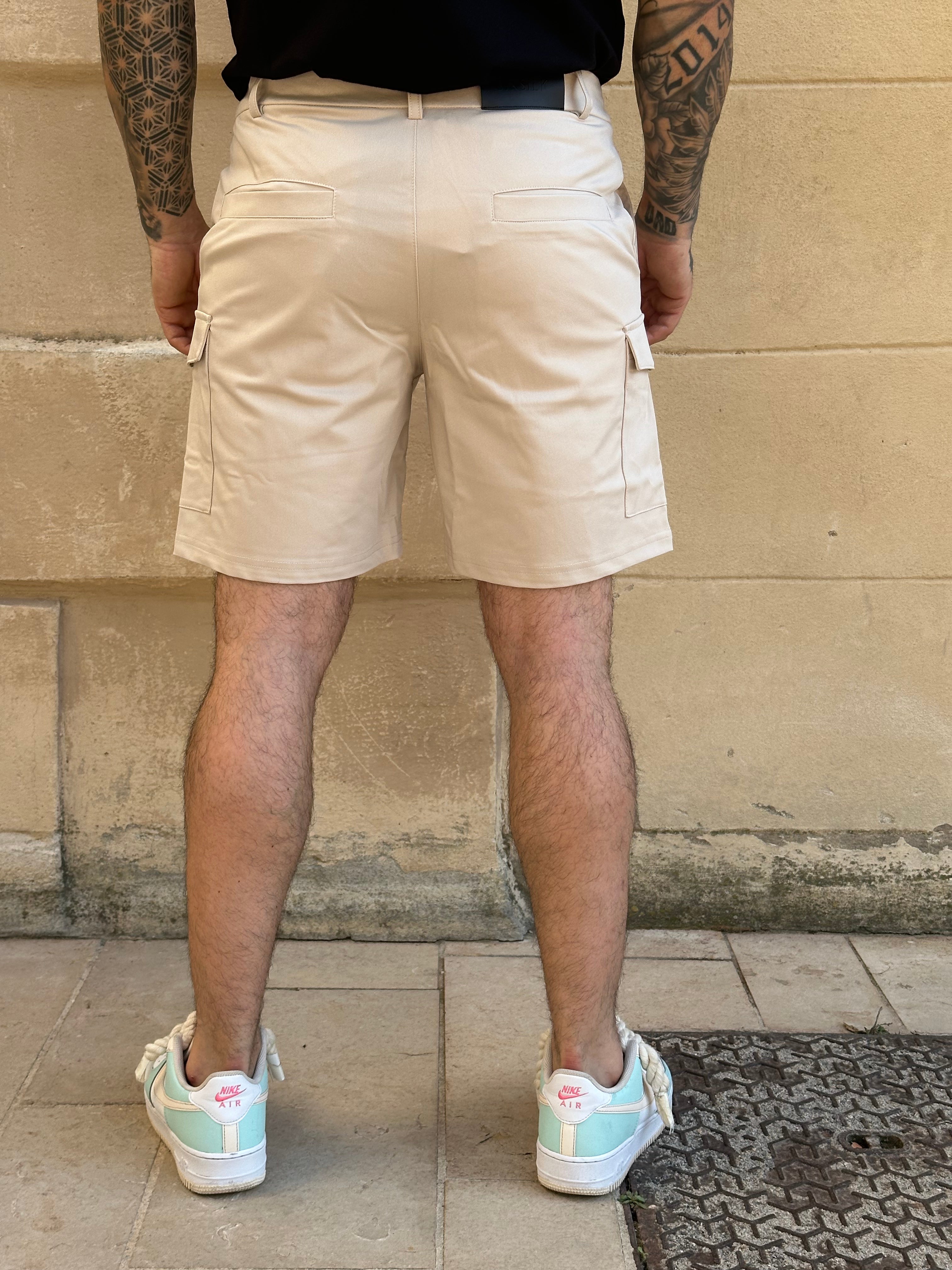 Cargo Shorts style chino Beige