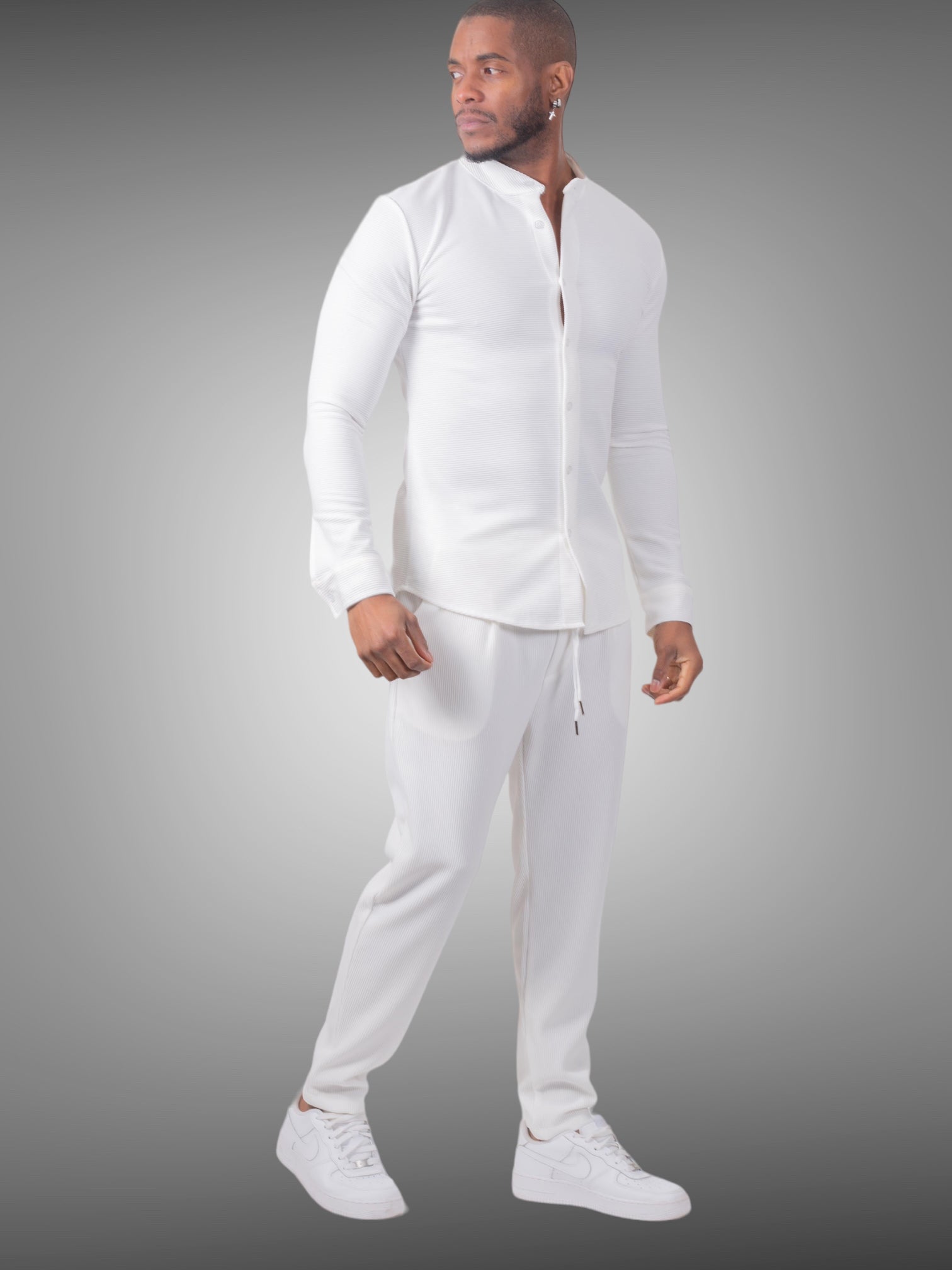 Uniplay Chemise pablo blanche textur Stayin