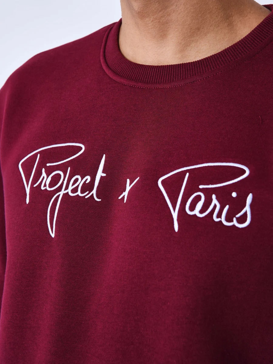 Project X Paris - Sweat col rond Signature Bordeaux - Stayin